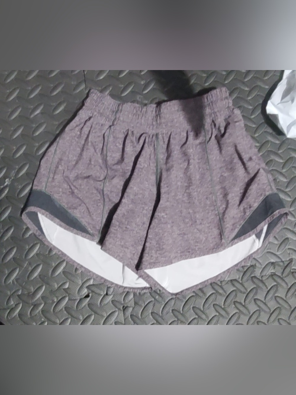 lululemon athletica Heather Purple Running Shorts with White Trim